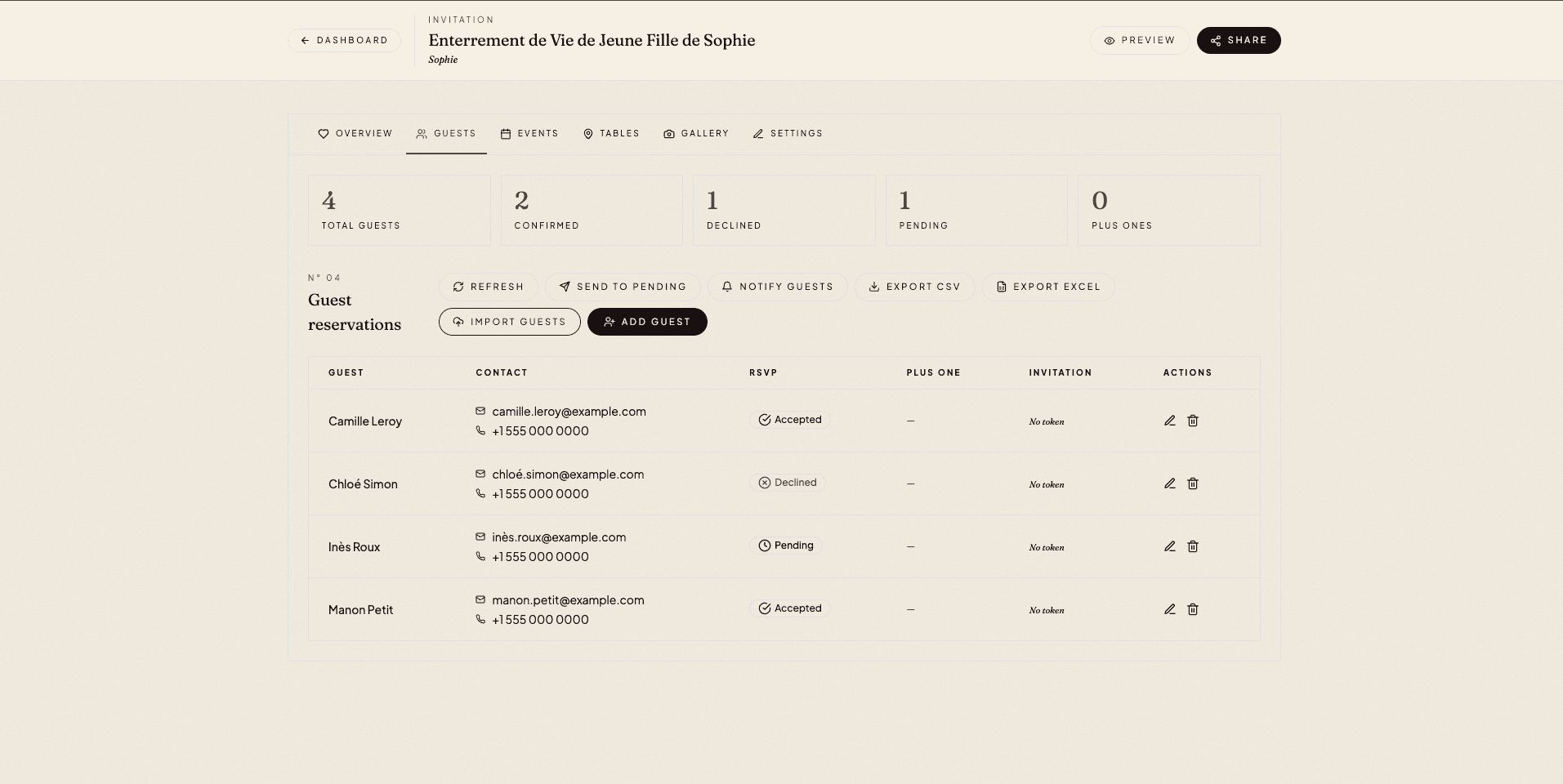 Check Guest Details